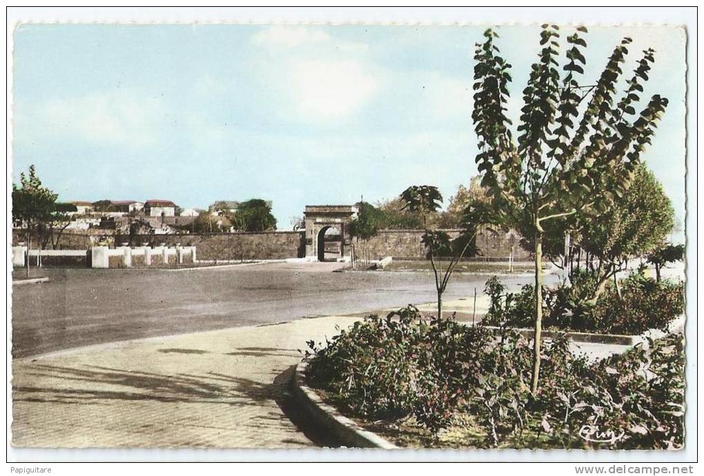 cpa bon etat ,  djidjelli ,  carte rare , vue sur la port de la citadelle ,   dentelée  , collec pignella