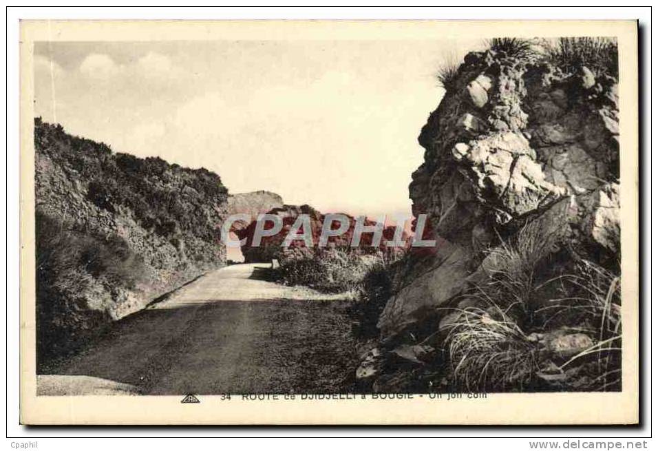 CPA Bougie Route de Djidjelli a Bougie Un joli coin