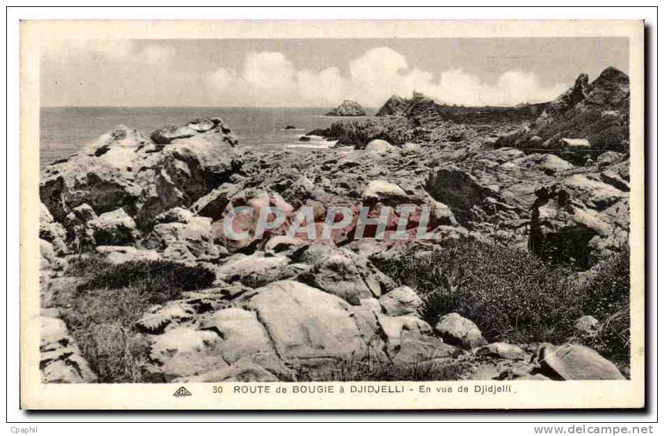 CPA Route de Bougie a Djidjelli En vue de Djidjelli Algerie