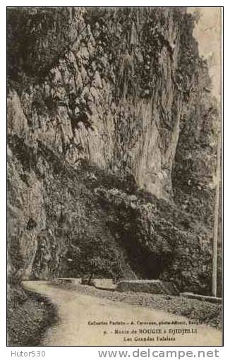 CPA ROUTE DE BOUGIE  DJIDJELLI - ALGERIE - LES GRANDES FALAISES