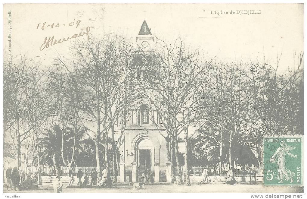 ALGERIE.  L'EGLISE DE DJIDJELLI.  ANIMATION.  1909.