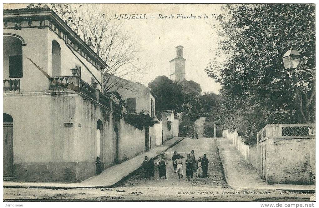 Algérie, Djidjelli. Rue de Picardie et le Vigie.