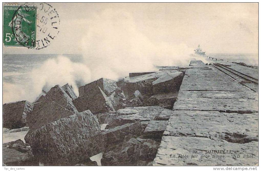 Djidjelli - La Jetée par gros temps