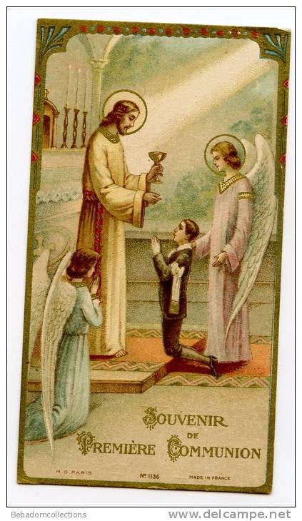 IMAGE PIEUSE COMMUNION - ALGERIE DJIDJELLI 1937