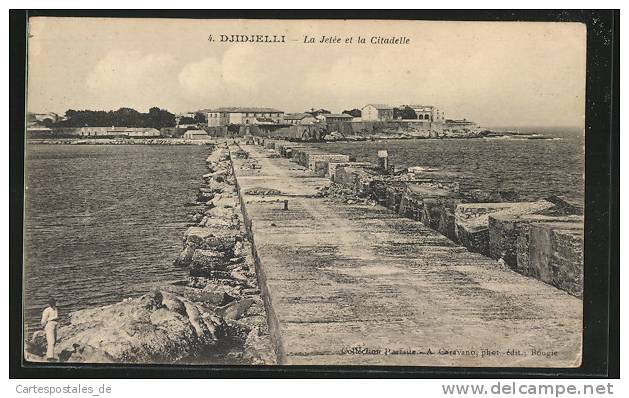 CPA Djidjelli, La Jetee et la Citadelle