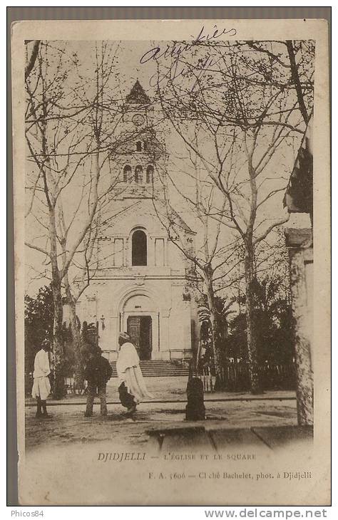 ALGERIE  DJIDJELLI  l´église et le square .............MICJAY-219