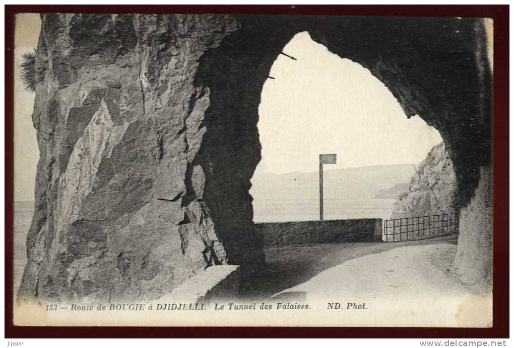 Cpa  Algérie route de Bougie à Djidjelli le tunnel des falaises   RAM4