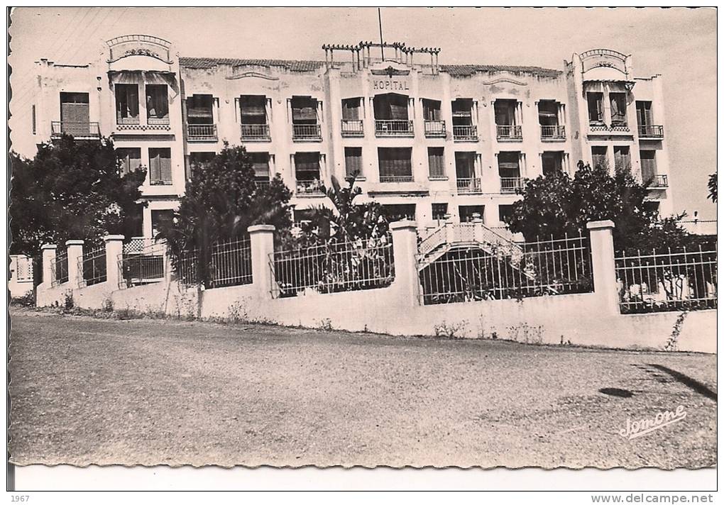 CPSM  -   Algérie  -    DJIDJELLI   -  L´Hôpital Civil -