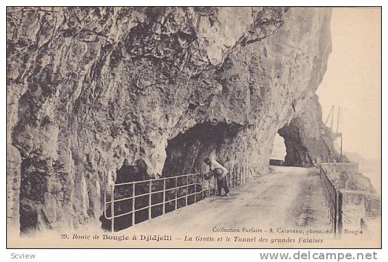 La Grotte Et Le Tunnel Des Grandes Falaises, Route De Bougie A Djidjelli, France, 1900-1910s
