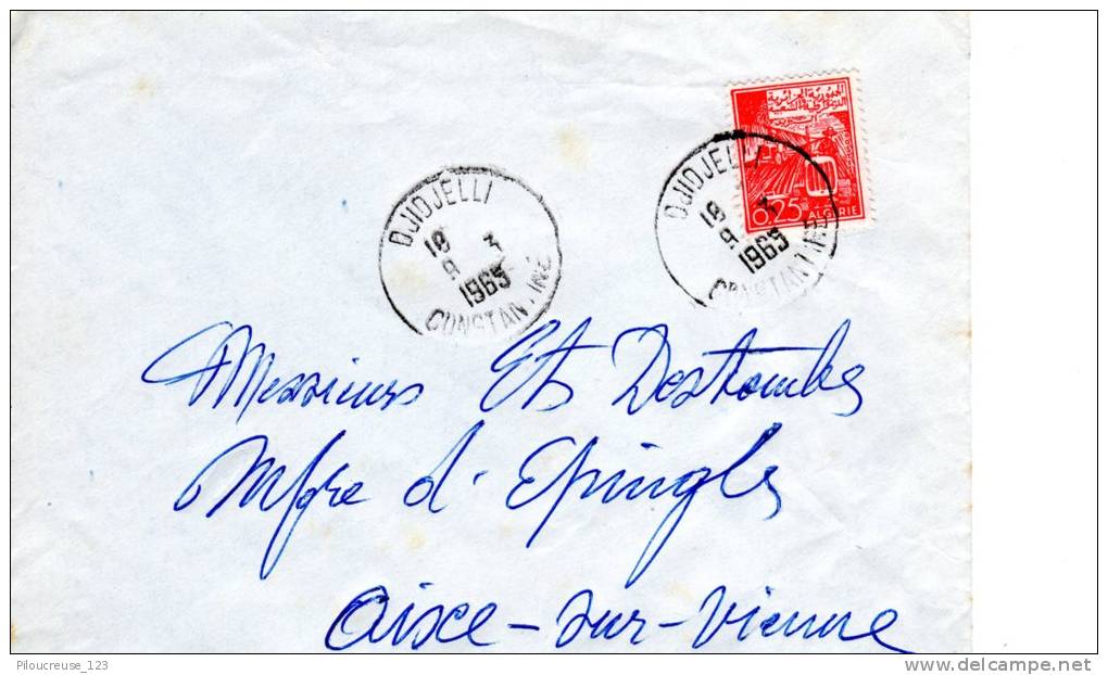 ALGERIE - PLI  - CAD DJIDJELLI CONSTANTINE 09/03/1965