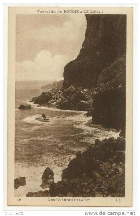 (Algérie) 003, Corniche de Bougie à Djidjelli, LL 16, Les Grandes falaises