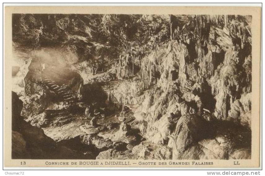 (Algérie) 002, Corniche de Bougie à Djidjelli, LL 13, Grottes des Grandes Falaises