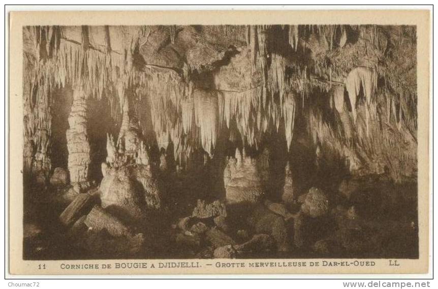 (Algérie) 001, Corniche de Bougie à Djidjelli, LL 11, Grotte merveilleuse de Dar el Oued