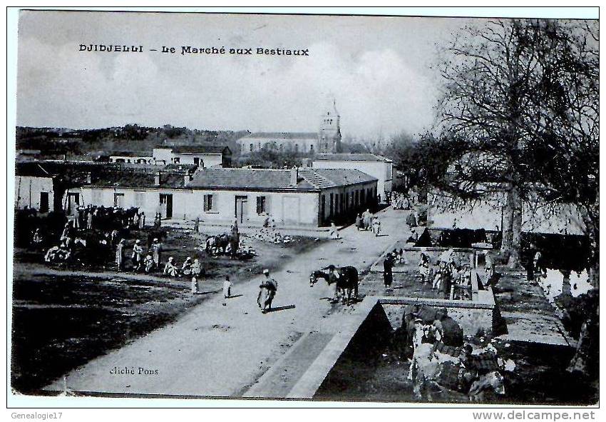 CPA ETRANGERE 39 ALGERIE DJIDJELLI Un marché aux bestiaux