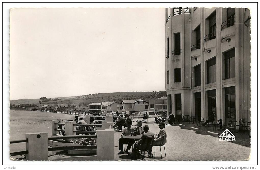 CARTE POSTALE PHOTOGRAPHIQUE - DJIDJELLI - LA PLAGE VUE DE LA TERRASSE DU CASINO