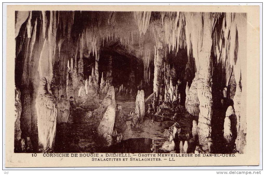 Corniche de BOUGIE à DJIDJELLI , Grotte Merveilleuse de DAR-EL-OUED , Stalactites & Stalacmites