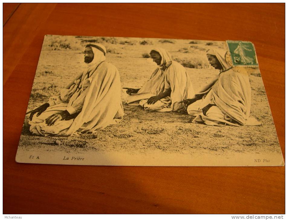 CPA LA PRIERE CP DATEE DE 1911 A DJIDJELLI