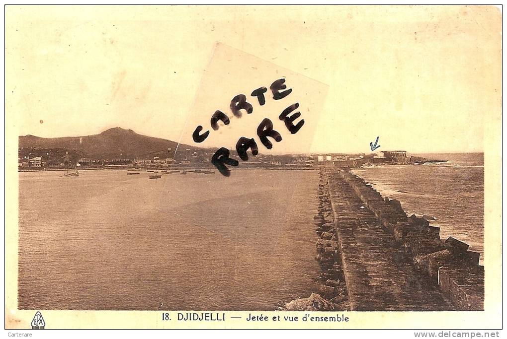algérie - djidjelli jetée et vue d'ensemble