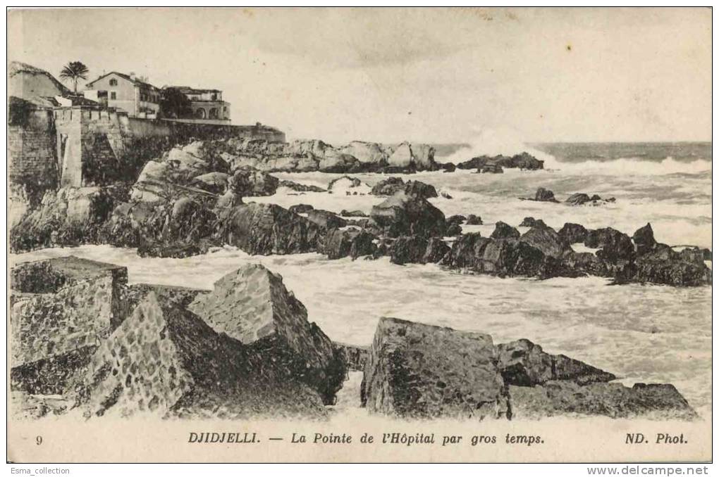 Algérie - Djidjelli La Pointe de l'Hôpital par gros temps n 9