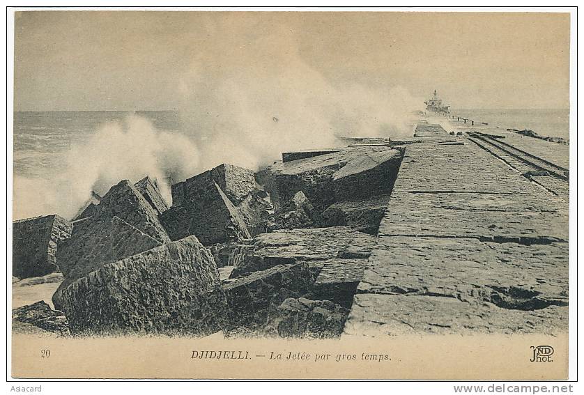 Djidjelli La jetée par gros temps No 20 ND