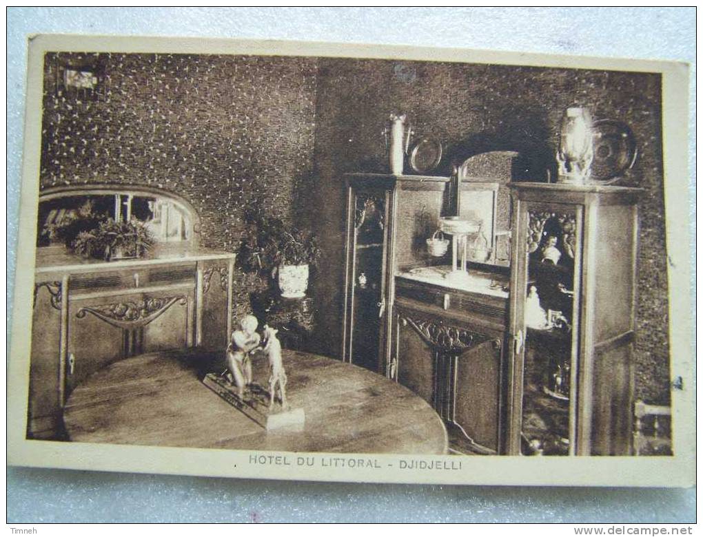 CPA. HOTEL DU LITTORAL DJIDJELLI - imprimerie Baconnier Alger- mobilier intérieur-