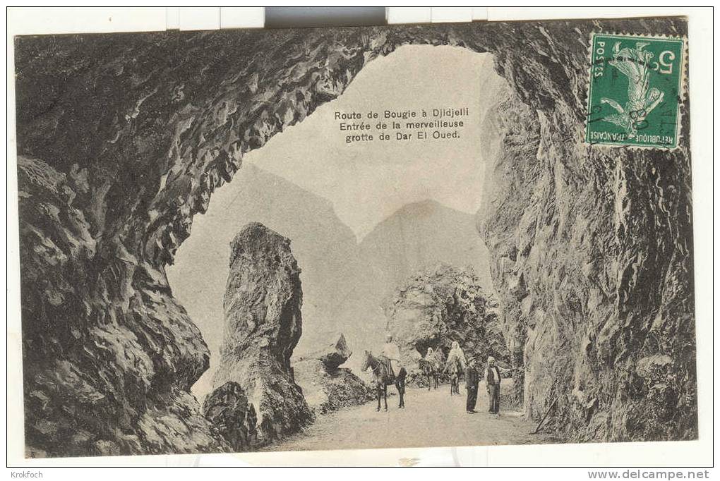 Algérie Djidjelli - route de Bougie à Djidjelli - grotte de Dar El Oued 1908
