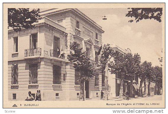 Banque De l'Algerie Et l'Hotel Du Littoral, Djidjelli, Algeria, Africa, 1910-1920s
