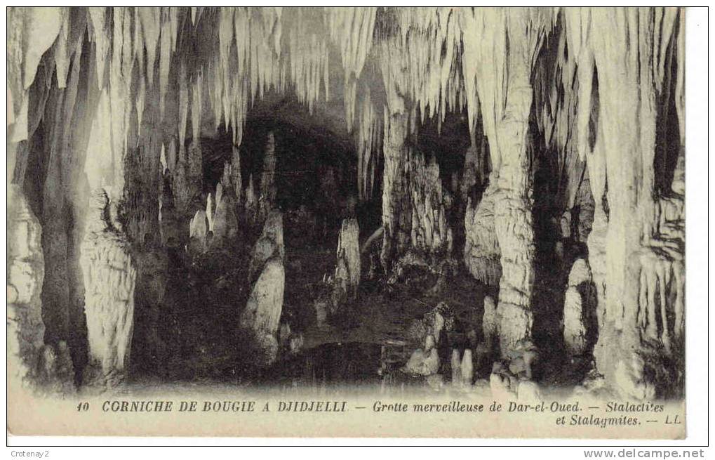 Algérie N°40 Corniche de Bougie à Djidjelli Grotte merveilleuse de Dar el Oued Stalactites non voyagé