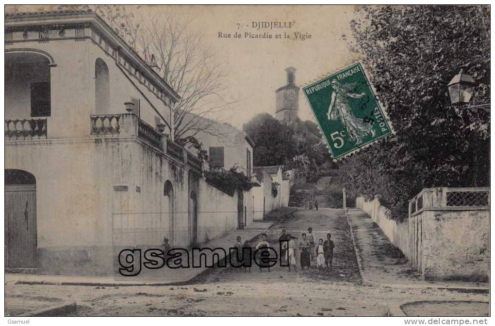 Algérie  DJIDJELLI. - Rue de Picardie et la Vigie. - (voir scans recto-verso)