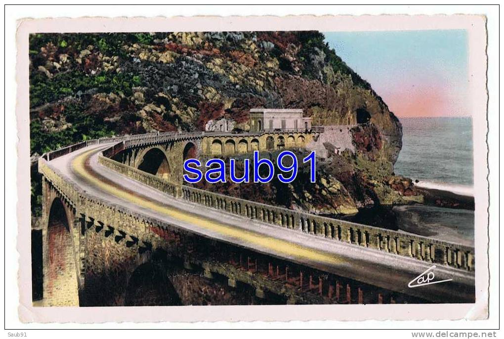 Route de Djidjelli  à Bougie -- Pont de Dar-el-Oued  de la Grotte merveilleuse-  CAP,n°32 -Circulé  en 1954 -Réf9112