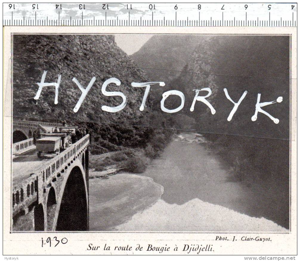 ROUTE DE BOUGIE A DJIDJELLI 1930  photo ancienne issu d´ un magazine de cette année là