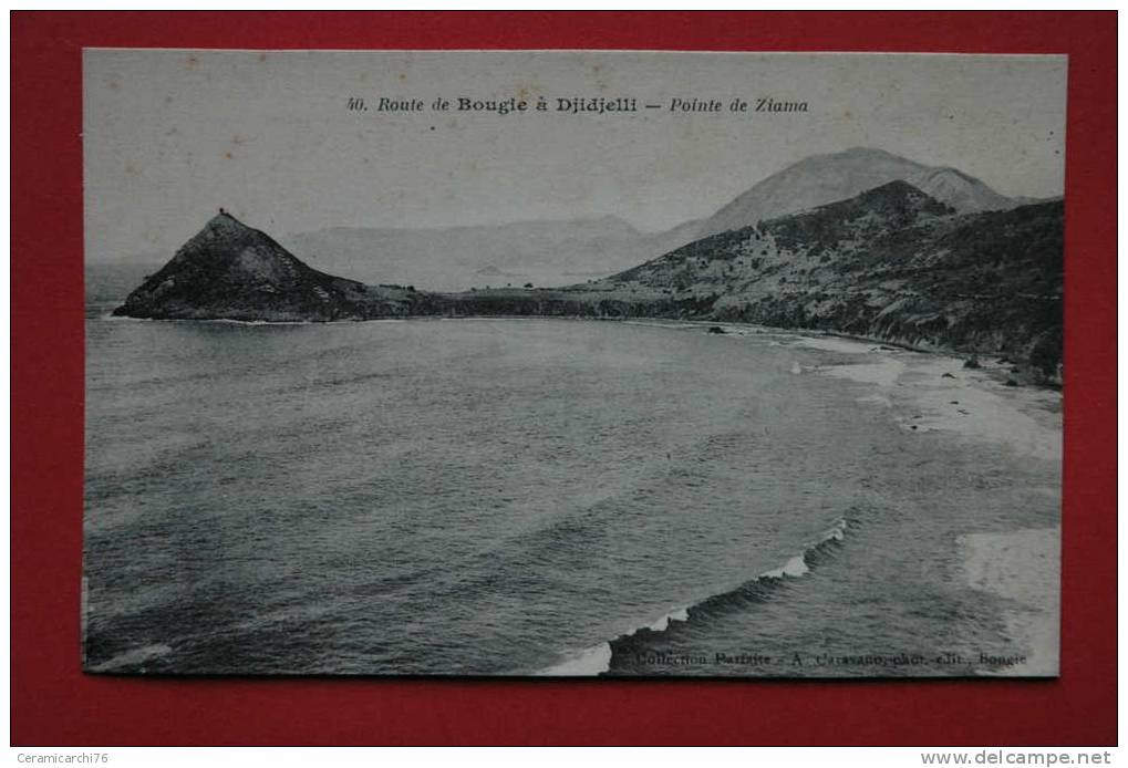 cpa Route de Bougie à Djidjelli Pointe de Ziama