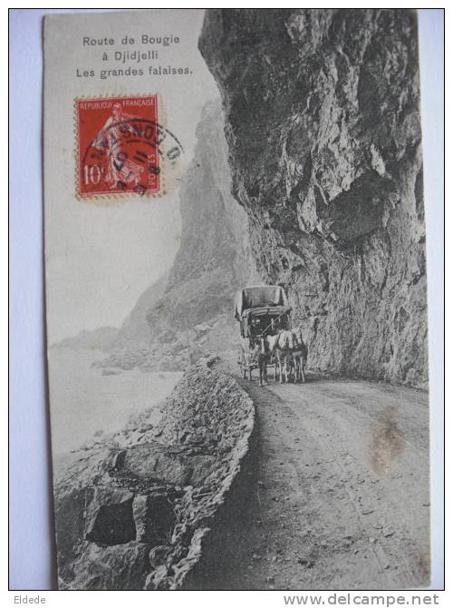 Route de Bougie a Djidjelli  les grandes falaises Diligence