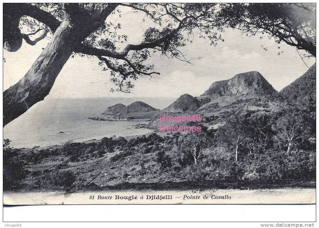DJIDJELLI - 81. Route Bougie - Pointe de Cavallo - Timbre et cachet de surtaxe belge de 30 ct - 08/04/1924