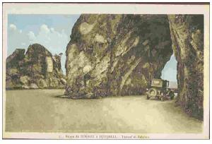 CPA  Route de Bougie à DJIDJELLI  Tunnel et Falaises