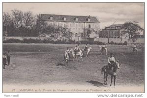 ALGERIE MASCARA LE TERRAIN DES MANOEUVRES ET LA CASERNE DES TIRAILLEURS editeur LL