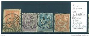 France Type Mouchon   oblitérés  Oran ,Mustapha, Mostaganem, Mascara Algérie