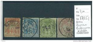 France Type Sage  oblitérés  Oran,Mascara,Mostaganem,M édéah Algérie