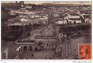 ALGERIE.MASCARA.LA PORTE ET LA GRANDE RUE DE BAB ALI.