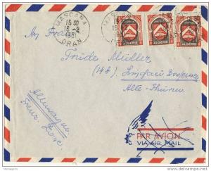 (PCV01) - ALGERIE LETTRE MASCARA POUR ALLEMAGNE 1951