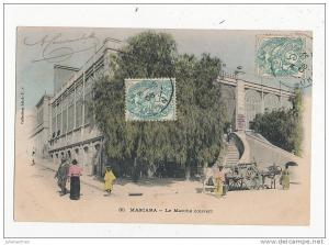 MASCARA LE MARCHE COUVERT CPA ALGERIE BON ETAT