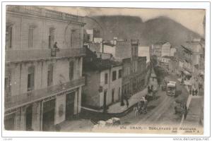 CPA - ALGERIE -  ORAN - BOULEVARD DE MASCARA - VERS 1900 - ANIMEE CIRCULE