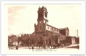 MASCARA - ALGERIE - L'EGLISE - ATTELAGE - ANIMATION