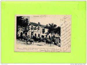 Afrique - Algérie - Mascara -  Arabes vendant les artichauts au marché de El-Argoub