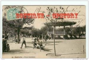 ALGERIE - MASCARA - Place Gambetta - Kiosque à Musique - Dos Scané