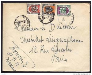 LETTRE ANCIENNE- ALGERIE- MASCARA POUR FRANCE- 1943 - TIMBRES ARMOIRIES N° 255   262   265