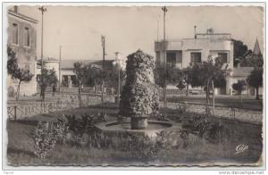 cpsm Algerie Env Mascara Palikao La Place du Palais de Justice Obliteration Mostaganen  palikao 1963 timbre yt 366