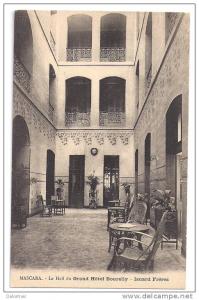 CPA Mascara Algérie le hall du grand hôtel Bourelly Ismard frères non écrite très bon état