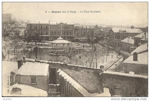 ALGERIE * MASCARA - Sous la Neige - La Place Gambetta