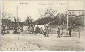 ALGERIE * MASCARA - Campement indigènes - Porte Bab-Ali - Petite animation